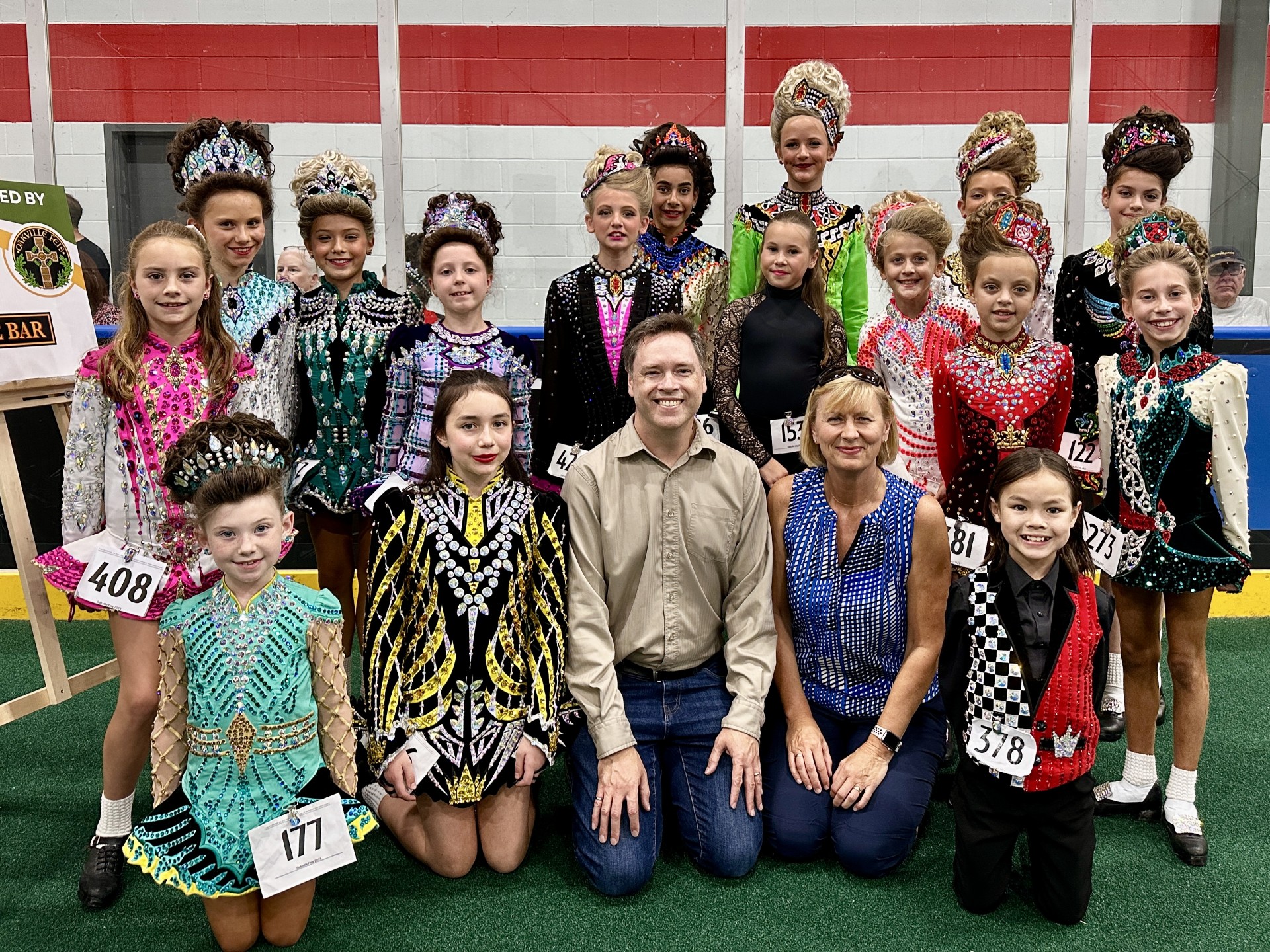 With young dancers at the Oakville Feis Irish dance competition